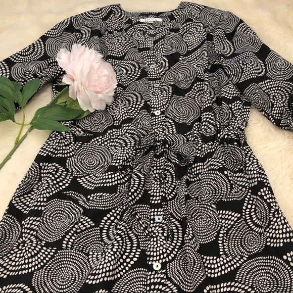 Spense black & white circle shirt dress 10 - Picture 3 of 8